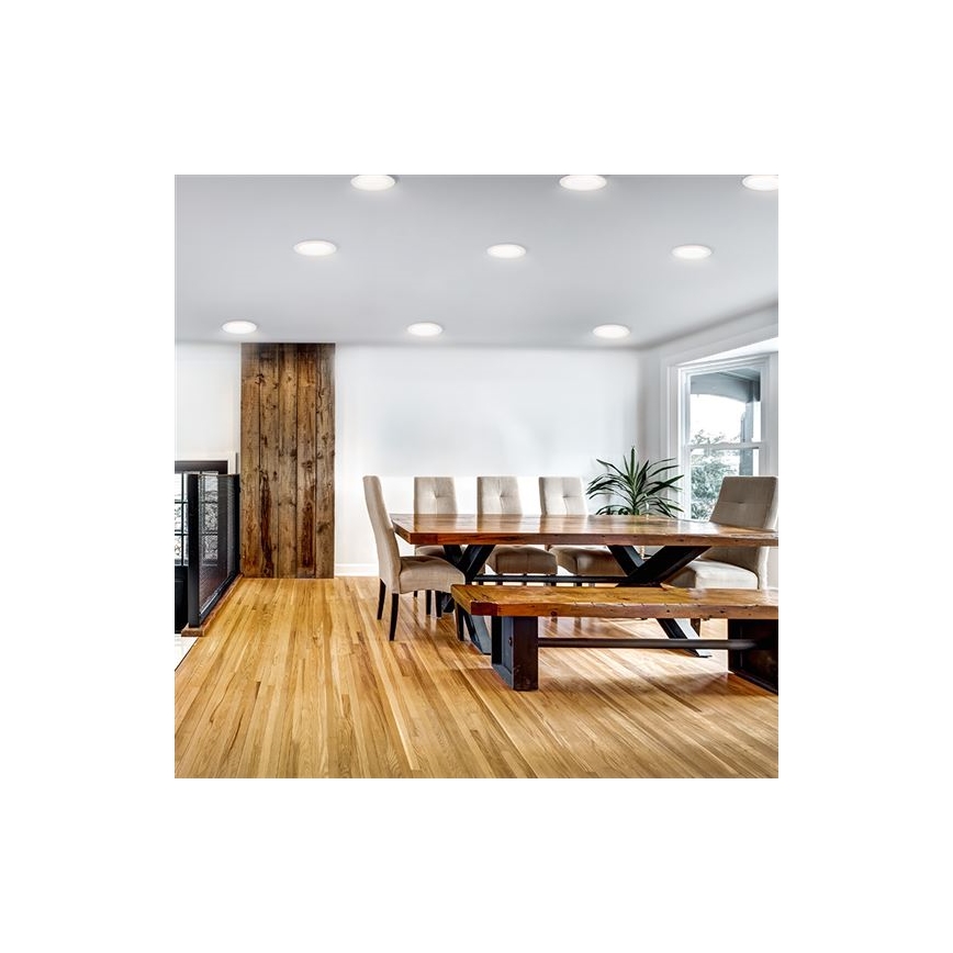 LED‑Einbauleuchte LED/18W/230V 3000/4000/6000K Ø 22,5 cm weiß