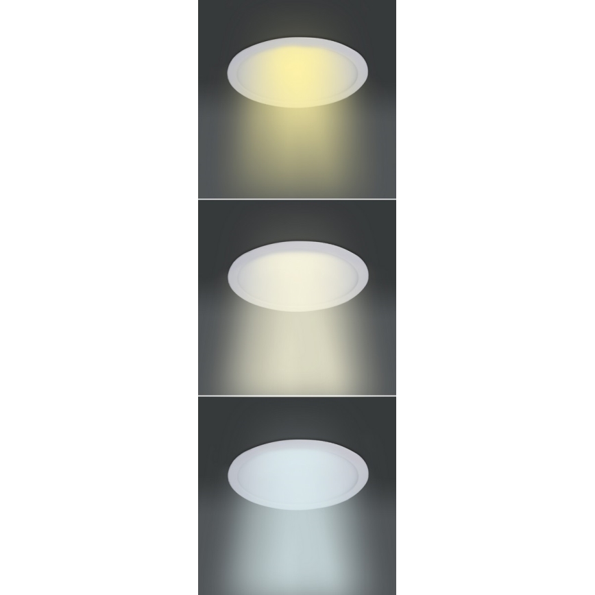 LED-Einbauleuchte LED/24W/230V 3000/4000/6000K Ø 30 cm weiß