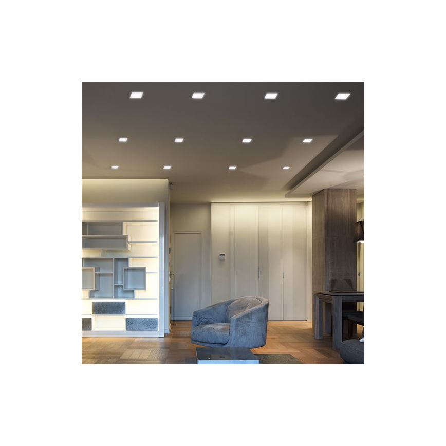 LED-Einbauleuchte 24W/230V 3000/4000/6000K 30x30 cm weiß