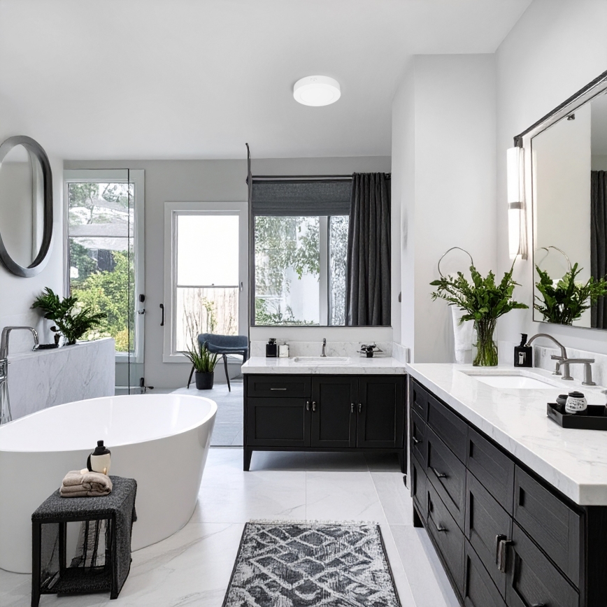 LED-Aufputz-/Einbaupanel 2-in-1 LED/12W/230V 3000/4000/6000K Ø17cm IP54 weiß