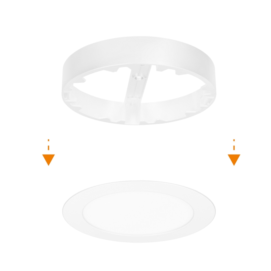 LED-Aufputz-/Einbaupanel 2-in-1 LED/12W/230V 3000/4000/6000K Ø17cm IP54 weiß