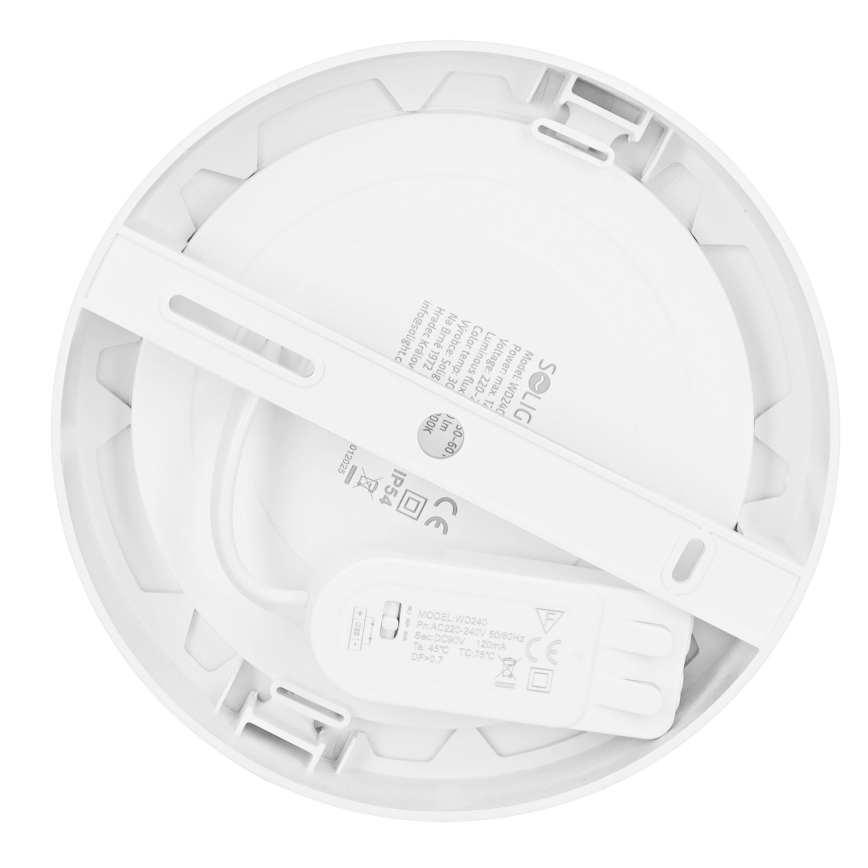 LED-Aufputz-/Einbaupanel 2-in-1 LED/12W/230V 3000/4000/6000K Ø17cm IP54 weiß