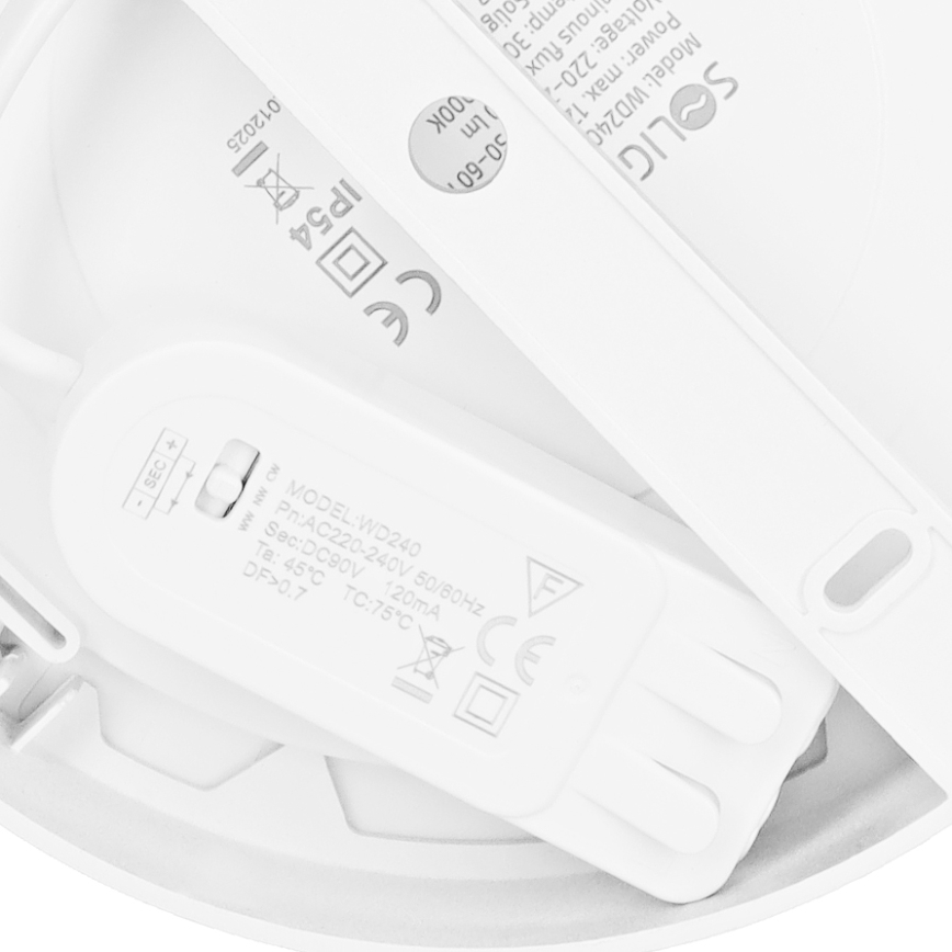 LED-Aufputz-/Einbaupanel 2-in-1 LED/12W/230V 3000/4000/6000K Ø17cm IP54 weiß