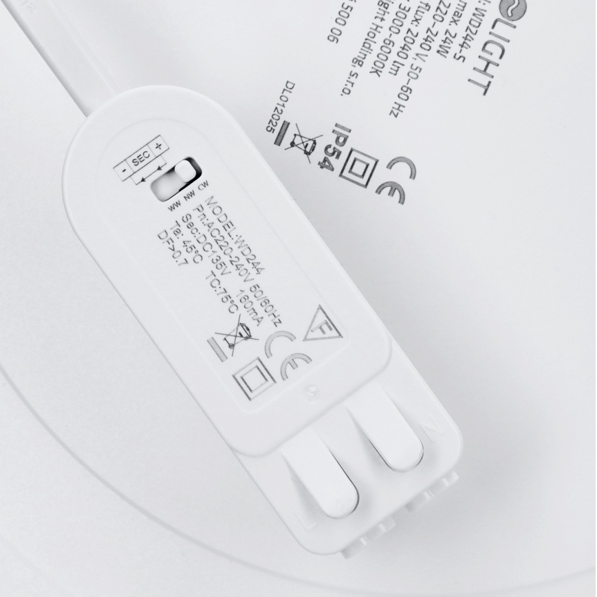 LED-Aufbau-/Einbau-Panel 2-in-1 24W/230V 3000/4000/6000K Ø 30 cm IP54 silber