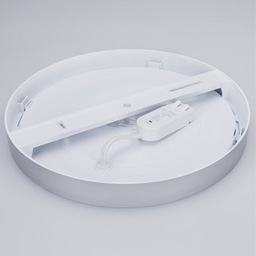 LED-Aufbau-/Einbau-Panel 2-in-1 24W/230V 3000/4000/6000K Ø 30 cm IP54 silber