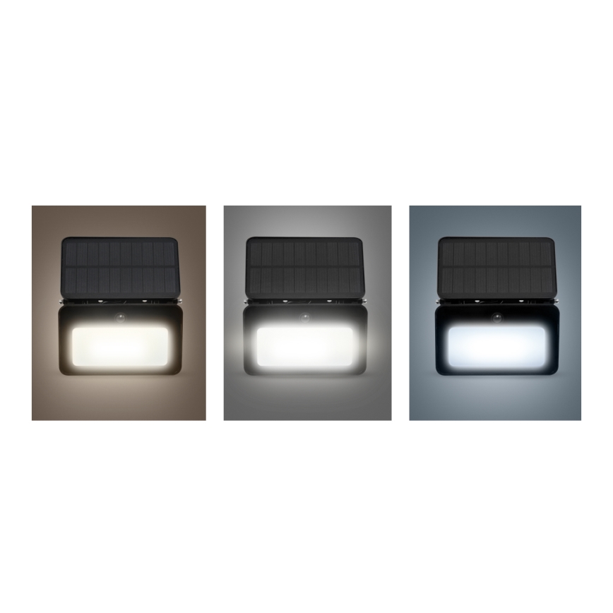 Dimmbarer LED-Solarstrahler mit Bewegungs- und Dämmerungssensor LED/6W/3,7V 2200 mAh 3000/4000/6500K IP65