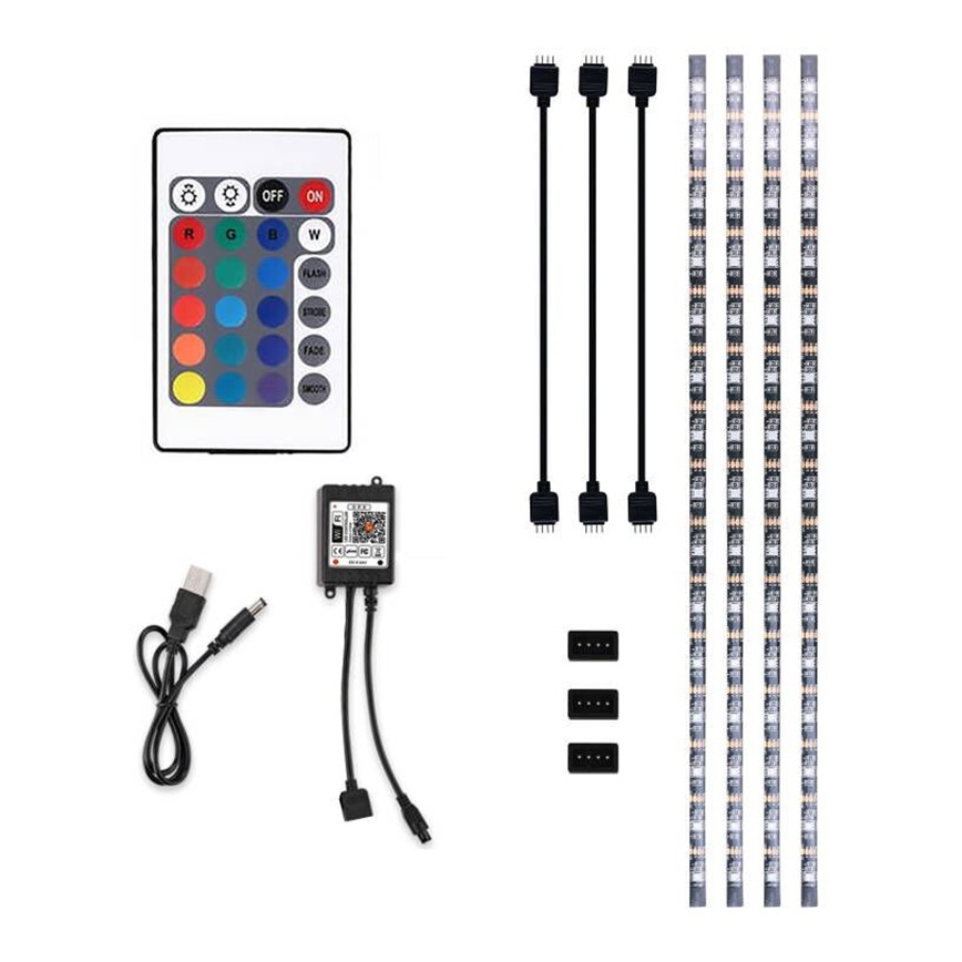 Dimmbarer LED-RGB-Streifen für TV LED/6W/5V Wi-Fi Tuya + Fernbedienung