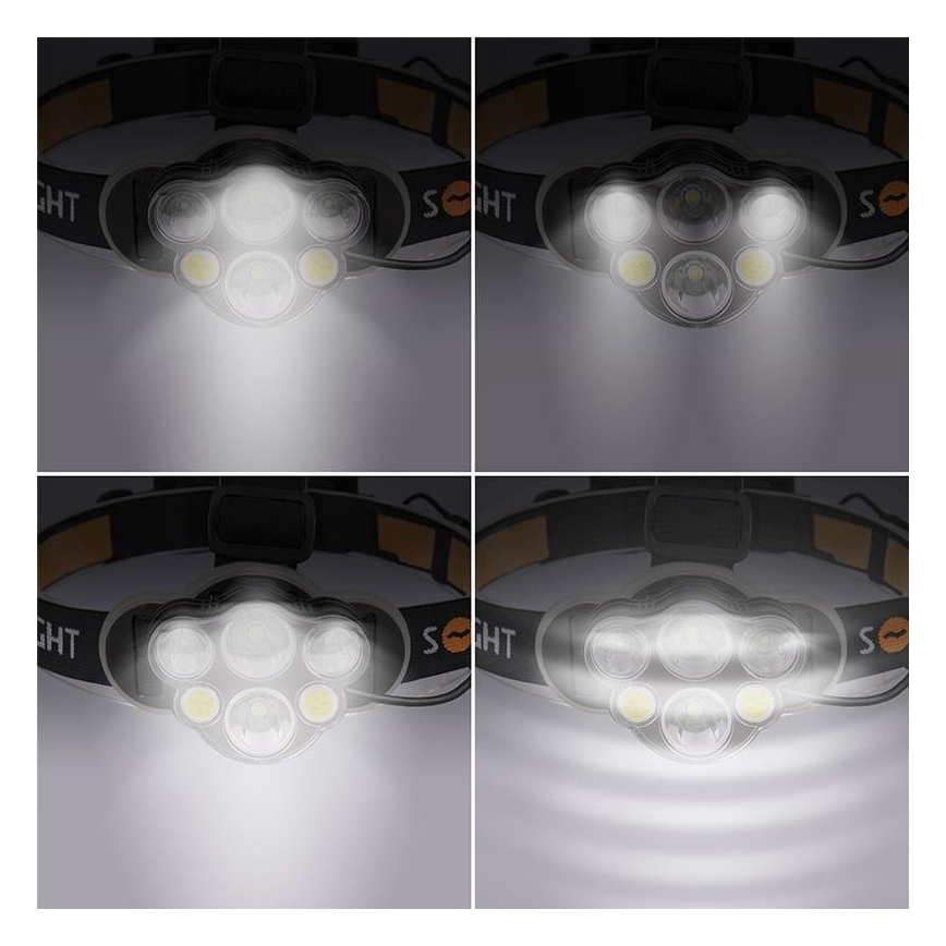 Aufladbare LED-Stirnlampe LED/USB 2200mAh IP44