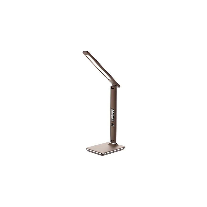 LED Tischlampe mit Display LED/9W/230V braun