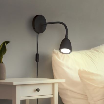 Dimmbare kleine LED-Wandleuchte LED/4W/230V schwarz