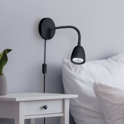 Dimmbare kleine LED-Wandleuchte LED/4W/230V schwarz