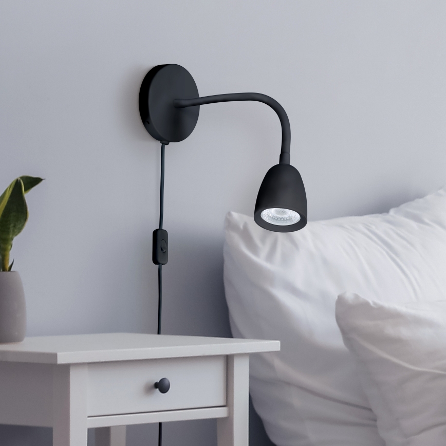 Dimmbare kleine LED-Wandleuchte LED/4W/230V schwarz