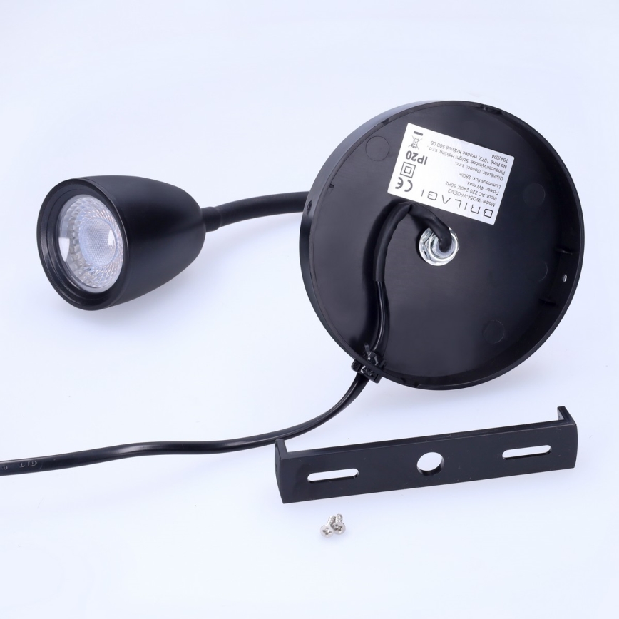 Dimmbare kleine LED-Wandleuchte LED/4W/230V schwarz
