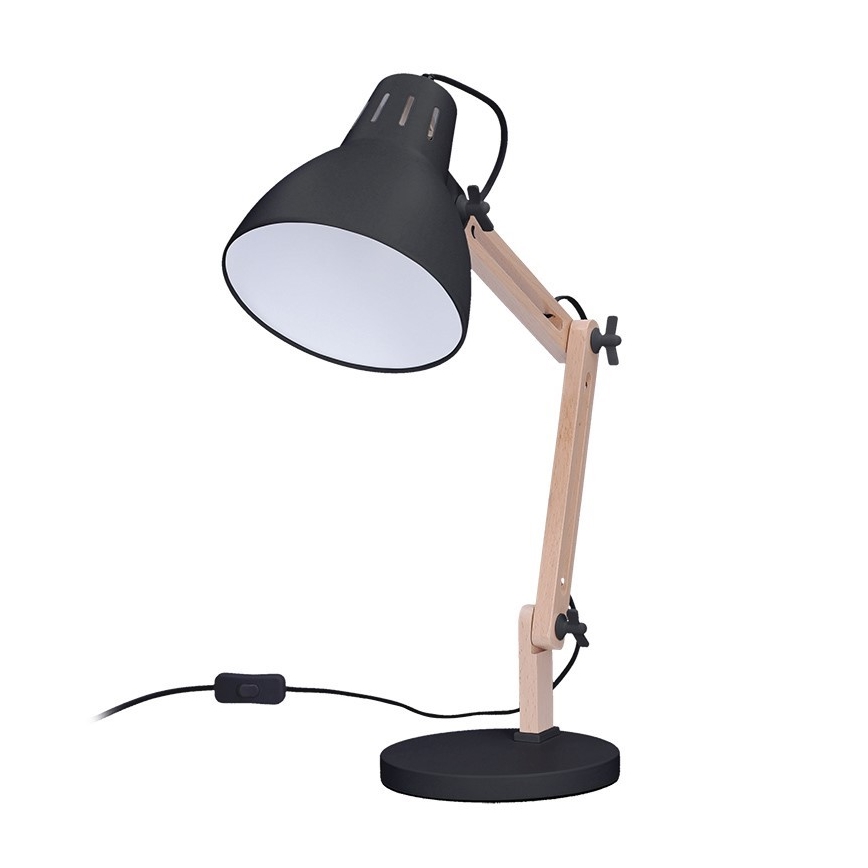 Tischlampe FALUN 1xE27/25W/230V schwarz/Eiche