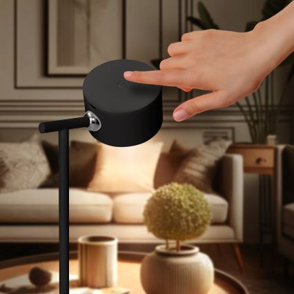Dimmbare wiederaufladbare LED-Leuchte mit Touch-Funktion 3in1 LED/4W/2000 mAh 3000/4000/6500K schwarz