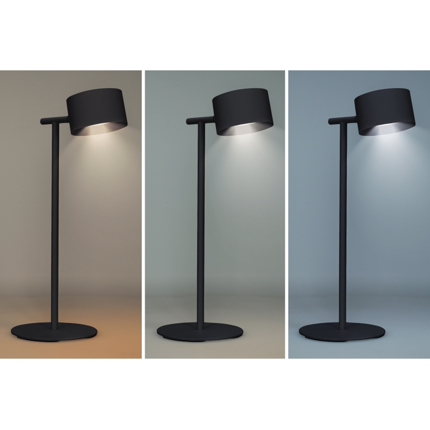 Dimmbare wiederaufladbare LED-Leuchte mit Touch-Funktion 3in1 LED/4W/2000 mAh 3000/4000/6500K schwarz