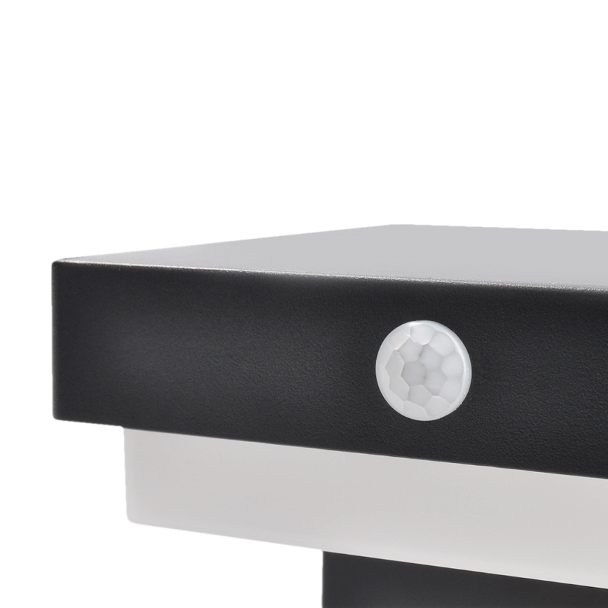 LED Solar-Wandleuchte mit Bewegungs- und Dämmerungssensor PALERMO LED/5W/3,7V 2000 mAh IP54 schwarz