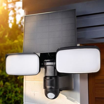 LED Solarstrahler mit Sensor LED/9W/3,7V 3600 mAh IP54