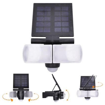 LED Solarstrahler mit Sensor 2000mAh LED/8W/3,7V IP44