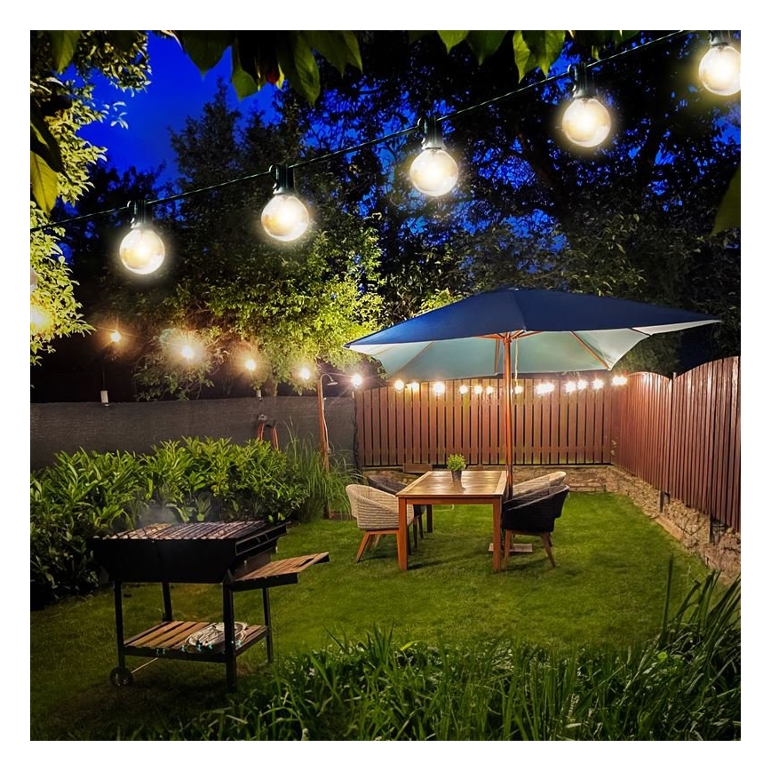 Deko-LED-Lichterkette für den Außenbereich GARLAND 25xE12 20m IP44 warmweiß