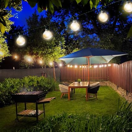 Dekorative LED-Außen-Lichterkette GIRLANDA, 25×E12, 20 m, IP44, warmweiß