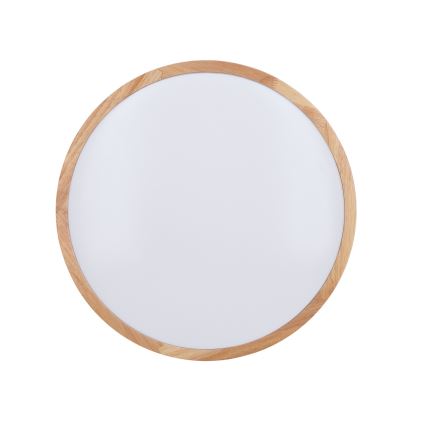 Dimmbare LED-Deckenleuchte WOODY LED/48W/230V 3000-6500K Eiche d 38 cm + Fernbedienung