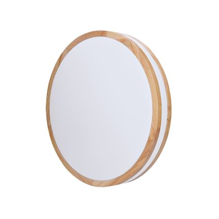 LED Dimmbares Deckenleuchte WOODY LED/48W/230V 3000-6500K Eiche Ø 38 cm + Fernbedienung