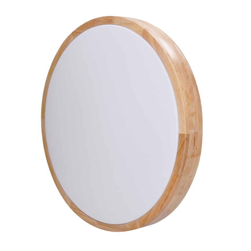 Dimmbare LED-Deckenleuchte SOLID OAK LED/48W/230V 3000-6500K Eiche d 39 cm + Fernbedienung
