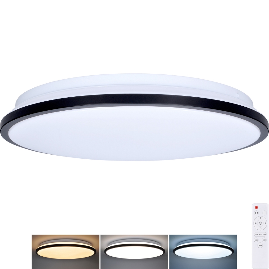 Dimmbare LED-Deckenleuchte JAMIL LED/48W/230V 3000-6500K schwarz + Fernbedienung
