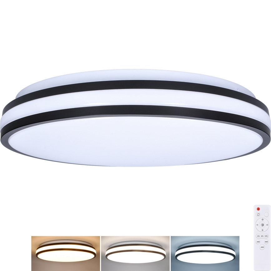 Dimmbare LED-Deckenleuchte LASKOS LED/48W/230V 3000-6500K schwarz + Fernbedienung
