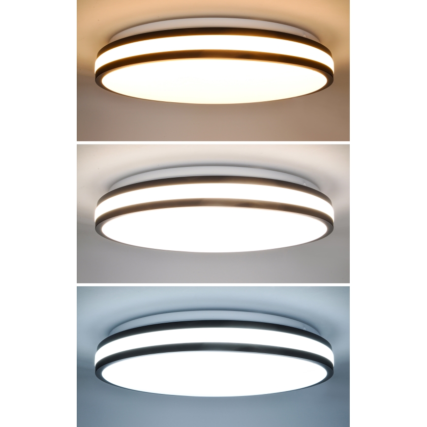 Dimmbare LED-Deckenleuchte LASKOS LED/48W/230V 3000-6500K schwarz + Fernbedienung