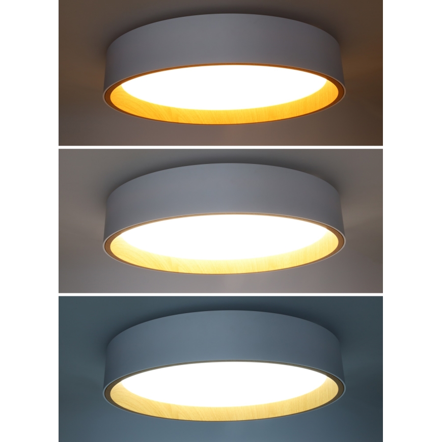 LED Dimmbares Deckenleuchte LARIOS LED/48W/230V 3000-6500K Ø39 cm Weiß + Fernbedienung