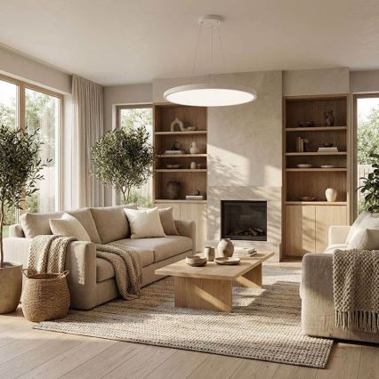 LED-dimmbare Deckenaufbau-/Pendelleuchte LED/50W/230V 3000-6500K + Fernbedienung