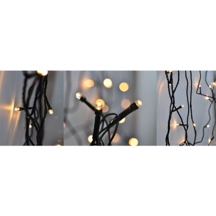 LED Weihnachtskette für Außen 20m 400xLED/230V IP44 3000K