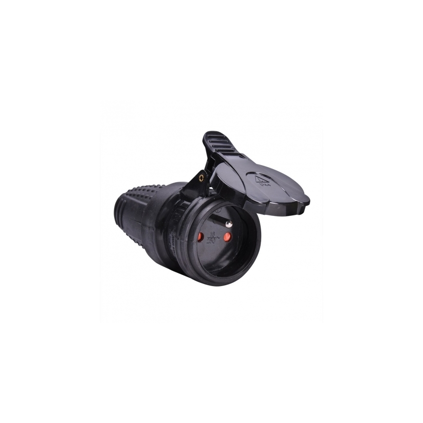 Gummistecker für feuchte Umgebung 230V/16A IP44
