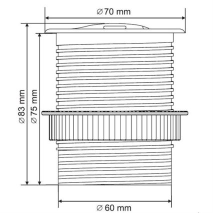 Eingebaute USB-Steckdose mit Deckel 230V