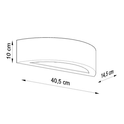 Wandleuchte ATENA 1xE27/60W/230V 40,5 cm weiß