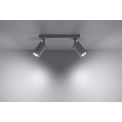 Strahler RING 2 2xGU10/10W/230V weiß