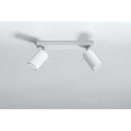 Strahler RING 2 2xGU10/10W/230V weiß