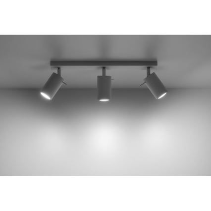 Strahler RING 3 3xGU10/10W/230V weiß