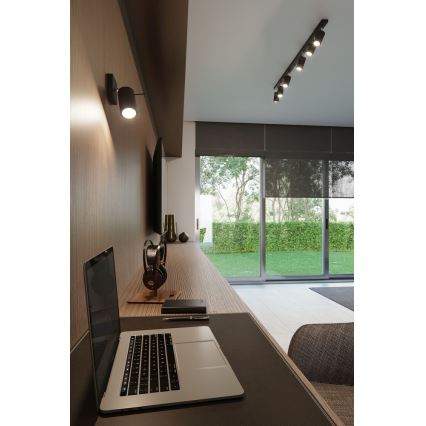 Sollux SL.0091 - Wandbeleuchtung RING 1xGU10/40W/230V schwarz
