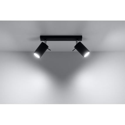 Strahler RING 2 2xGU10/10W/230V schwarz