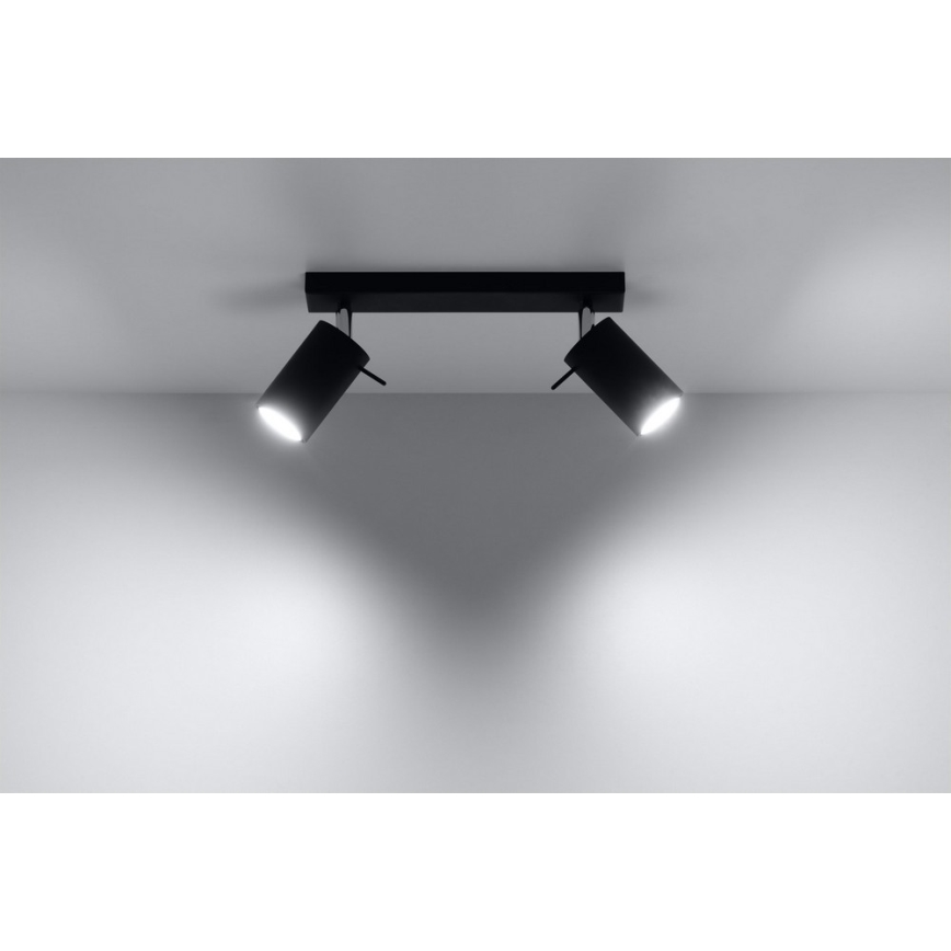 Strahler RING 2 2xGU10/10W/230V schwarz