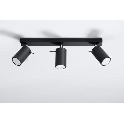 Strahler RING 3 3xGU10/10W/230V schwarz