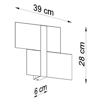 Wandleuchte MASSIMO 2xG9/40W/230V weiß/glänzendes Chrom
