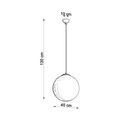 Pendelleuchte UGO 1xE27/15W/230V Ø 40 cm weiß