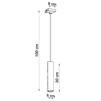 Hängeleuchte an Schnur LAGOS 1 1xGU10/10W/230V weiß