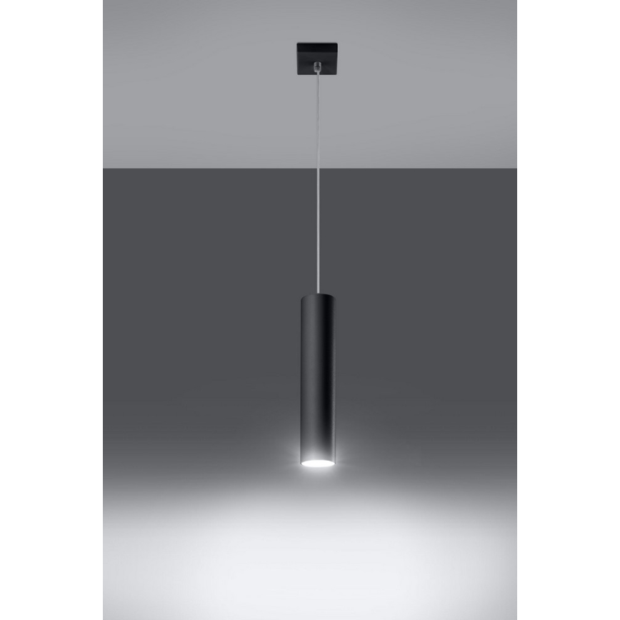 Hängeleuchte an Schnur LAGOS 1 1xGU10/10W/230V schwarz
