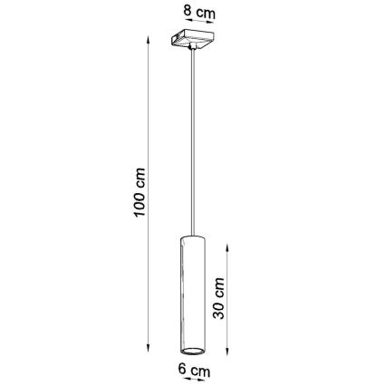 Hängeleuchte an Schnur LAGOS 1 1xGU10/10W/230V schwarz