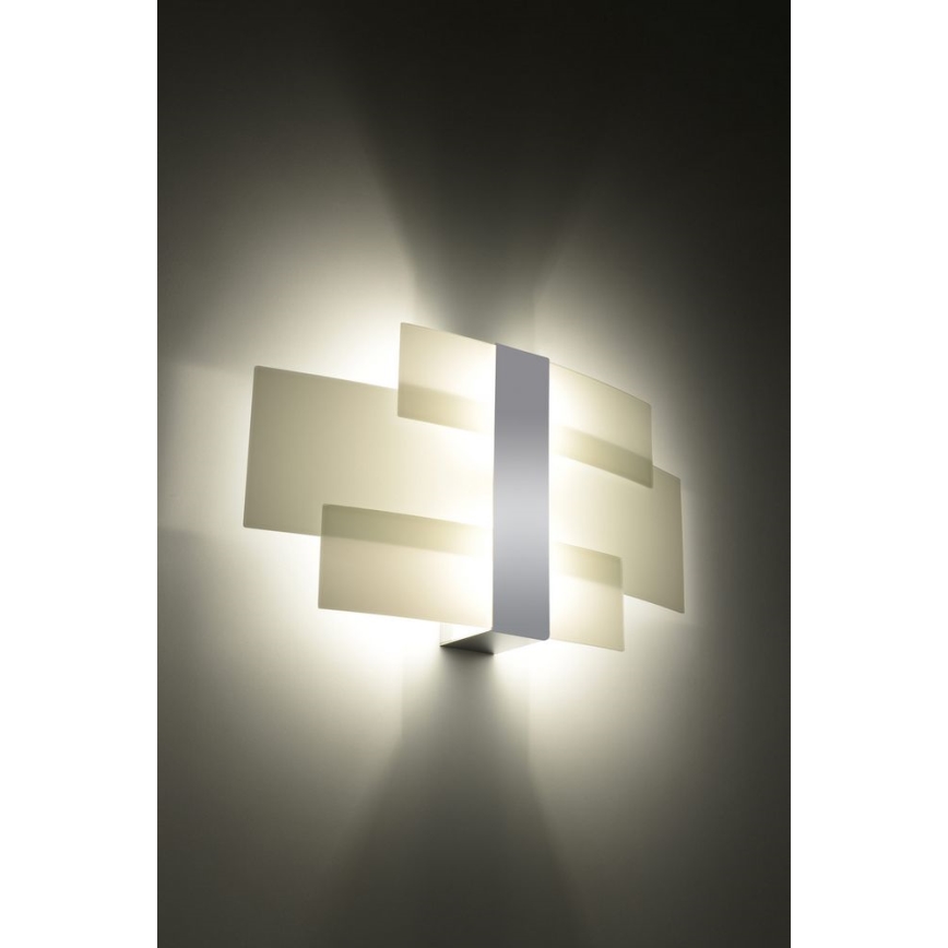 Wandleuchte CELIA 2xG9/40W/230V glänzendes Chrom/weiß